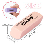 SIKAO Morandi Erasers, 12 Pack Pencil Erasers for Kids – Aesthetic Pastel Beveled Rubber Erasers, Latex-Free & Smudge-Free for School Supplies, Classroom & Daily Writing