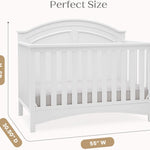 Delta Children Perry 6-in-1 Convertible Crib - Greenguard Gold Certified, Bianca White