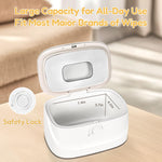 Baby Wipe Warmer with Night Light,Innovative Spring Design,Baby Wet Wipes Dispenser for Large Wipes,Wipes Warmer for Newborn Baby,Temperature Display,3 Modes of Temperature Heating Control