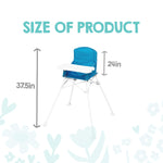Regalo My Portable High Chair, Foldable High Chair for Babies & Toddlers, Indoor/Outdoor Baby Chair, Travel High Chair with Tray & Cup Holder, Aqua