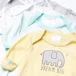 Gerber Unisex Baby Boy and Girls 4-Pack Sleeper Gown Animals Green Preemie