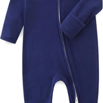 Baby Romper 100% Cotton Pajamas One Piece Long Sleeve Zipper Footie Onesie for 0~12M Baby