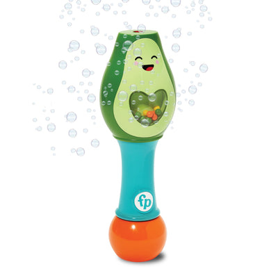 Little Kids Fisher-Price Toddler Toy Shake and Go Bubble Maraca 2-in-1 No Spill Bubble Wand and Musical Toy Maraca | Ages 18+ Months | Includes 4oz of Non-Toxic Bubble Solution