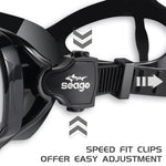 Kids Swim Goggles Snorkel Mask Diving Scuba Mask Snorkeling Goggles for Kids Boys Girls Youth, Anti-Fog 180° Clear View Kids Pool Underwater Swimming Goggles with Nose Cover, Snorkel Swim Equipment