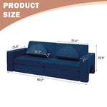 Betterhood Modular Kids Play Couch, 10PCS Child Sectional Sofa Imaginative Furniture Play Set for Creative Kids, Toddler to Teen Bedroom Furniture, Girls and Boys Playroom Convertible Sofa, Blue