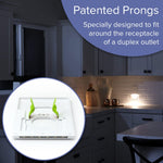 Single - SnapPower GuideLight 2 [For Duplex Outlets] - Replaces Plug-In Night Light - Electrical Receptacle Wall Plate With LED Night Lights - Auto On/Off Sensor - (Duplex, White)
