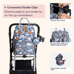 BabbleRoo Diaper Bag Backpack - Baby Essentials Travel Tote - Multi function Waterproof Diaper Bag, Travel Essentials Baby Bag with Changing Pad, Stroller Straps & Pacifier Case - Unisex, Sea Animals