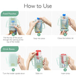 Momcozy Squeeze Pouch Holder for Food Pouches and Drink Boxes, Baby Pouch Holder Allows Baby to Self-Feed and Avoid Messes, Baby Food Pouch Holder Handle is Easy to Grip, Comfortable, Green