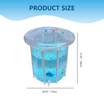 Kiddie Pool 29.5x31.5in Inflatable Baby Pool Cartoon Pattern Baby Swimming with Drainage Transparent Sealed PVC Cooling Toddler for Hot Days, Toys