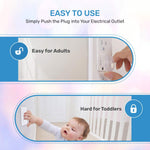 BABY PROOF ME 24 Pack Outlet Covers & Removal Tool Baby Proofing, Provide Shock Prevention and Easy Installation, Safe and Secure Plastic Plug Covers for Power Sockets (24 Outlet Covers)