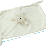 CREVENT Baby Welcome Gift Set Storage Basket with 2 Blankets+ 1 Security Blanket + 1 Taggie + 1 Gift Bag with Ribbon (Ivory)