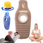 LONGLUAN TummyNest - Pregnancy Mattress, Inflatable Pregnancy Pillow, Pregnancy Mattress with Hole, The Best Gestation Pool Float for Sleeping Prone, Comfort for Stomach & Side Sleepers (Coffee)