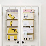 3 Sprouts Over The Door Baby Organizer - Essential Newborn Nursery Storage, Toy Organizer for Room and Closet - Bedroom Storage - Hooks Included, Llama