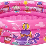 3 Rings Kiddie Pool for Toddler, 48”X12”，Kids Swimming Pool, Inflatable Baby Ball Pit Pool, Small Infant Pool (Blue)
