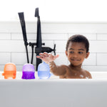 Ubbi Translucent Interchangeable Bath Toys for Baby and Toddler, Colorful Mix and Match Baby Bathtub Toys, Set of 4