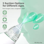 Momcozy Baby Nasal Aspirator, 3 Suction Levels Electric Nasal Aspirator for Baby, Portable Baby Nose Aspirator with Light Soothing and Music