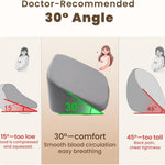 30°Adjustable Pregnancy Pillow – Portable Travel Maternity Pillow Wedge with Washable Cover, Relief Back, Belly & Hip Pressure, Ideal for Side Sleeping Pregnant Women