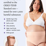 Bodily The All-In Panty, Maternity, Postpartum & C-Section Underwear, High Waisted, Soft, Stretchy & Comfortable for Pregnancy & Postpartum (Medium, 3pk, Black/Clay/Clay)