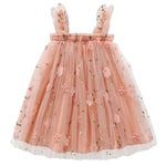 BGFKS Layered Tulle Tutu Dress for Toddler Girls,Baby Girl Rainbow Tutu Princess Skirt Set with Flower Headband.(Flower Orange Pink,18 Months)