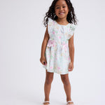 The Children's Place,Baby-Girls,and Toddler Flutter Dress, Short SleeveWhite Daisy Bunny,4 Years