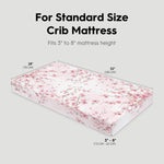 Horaldaily 2 Pack Fitted Crib Sheet for Boys Girls,Soft Breathable Washable Jersey Microfiber Baby Crib Sheet, Fits Standard Size Crib Mattress 28in x 52in, Cherry Blossom Nursery Sheet Pink/White