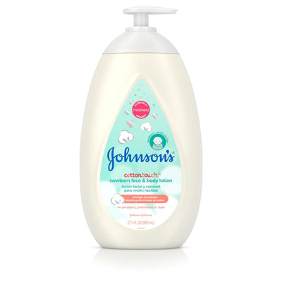 Johnson's baby lotion bottle on a white background