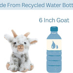 The Petting Zoo Goat Stuffed Animal Plushie, Gifts for Kids, Wild Onez Babiez Farm Animals, Goat Plush Toy 6 inches
