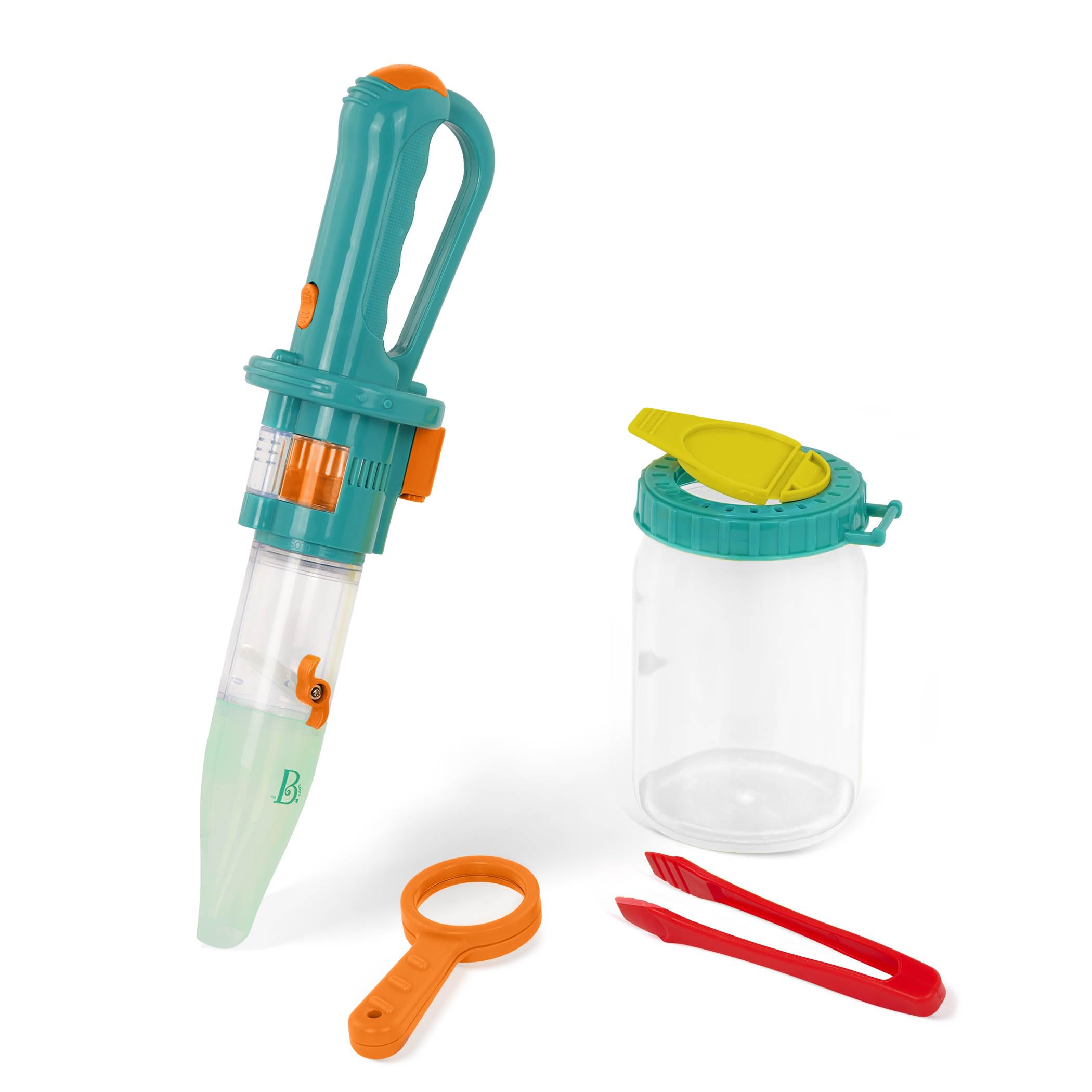 B. toys - Bug Bungalow Insect Catching Kit with Mesh Case, Magnifying Container, Tweezers & Magnifier - Educational Outdoor Toys for Toddlers - Nature Exploration Set for Kids 3+ Years