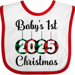 inktastic Babys 1st Christmas 2025 Baby Bib