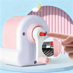 GZBABY Manual Pencil Sharpener, Hand Crank Pencil Sharpeners with Adjustable Nib Thickness, Cute Rainbow Shape (Pink)