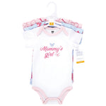 Hudson Baby Infant Girl Cotton Bodysuits, Mommys Girl Butterfly, 12-18 Months