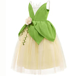 TYHTYM Princess Tiana Costume Girls Princess and the Frog Cosplay Dress Up Fancy Gown Toddler Holiday Birthday Party (Green, 3-4Y)