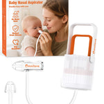 Omnilove Baby Nasal Aspirator Manual Nose Sucker for Newborn & Infant, Manual Pump Silicone Snot Cleaner, Baby Registry Must Haves Newborn Essentials