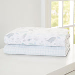 Delta Children Fitted Crib Sheets for Girls and Boys - 100% Organic Cotton Crib Sheet for Standard Crib and Toddler Mattresses - 28x52 Inch- GOTS Certified (Pack of 2), Sea Life