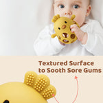 ChooKaChoo 2-in-1 Baby Teething Rattle Toy, Sensory Grasping Teether for Infants 3-12 Months, 100% Food-Grade Silicone, Easy to Hold, Soothing & Developmental, BPA Free
