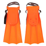 Healvian Diving Foot Flippers Swimming Fins for Adults, Adjustable Orange Scuba Flippers with Comfortable Fit, Sizes 30-36, Snorkeling and Water Sports Training Equipment