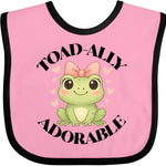 inktastic Girls Cute Toadally Adorable Frog Baby Bib