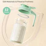 32oz Breast Milk Pitcher with Lid – Leak-Proof & Airtight Glass Storage Container, Breastfeeding Essentials for Breastmilk, Wide Mouth Mason Jar Pitcher, Fast Formula Maker
