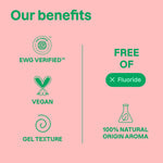 Attitude Baby and Child Fluoride-Free Training Toothpaste, EWG Verified, Naturally Derived Ingredients, Vegan, Strawberry, 2.6 Oz