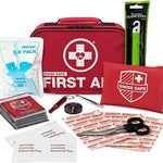 Swiss Safe 2-in-1 First Aid Kit for Car, Travel & Home, Businesses - Bonus Mini Kit for Medical Emergency Aid, Survival, Camping - FSA & HSA Eligible - 348 Pcs, Large Hardcase FAK
