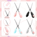 Demissle 4 Pcs Cute Mini Cat Paw Scissors, Stainless Steel Fun Cartoon Portable Pocket Small Folding Safety Scissors for Paper Cutting, Scrapbooking, Crafting