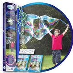 WOWmazing Giant Bubble Wands Kit: (4-Piece Set) | Incl. Wand, Big Bubble Concentrate and Tips & Trick Booklet | Outdoor Toy for Kids, Boys, Girls | Bubbles Made in The USA