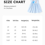 Disney Frozen Toddler Girl Dress Elsa Olaf Character Print Casual Sundress Sleeveless Summer Outfit School Holiday Clothes Blue 2T