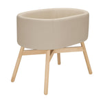 babyletto x GATHRE Capsule Bassinet in Vegan Millet Leather, Wipeable & Water Resistant
