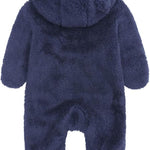 Newborn Baby Snowsuit Fleece Lined Onesie Outfits Warm Hooded Romper for Infant