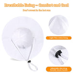 Baby Girl Sun Hat with UPF 50+ Outdoor Adjustable Beach Hat with Wide Brim Bucket Hats (12-24 Months,White & Pink-Stripe 2pcs)