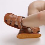 COSANKIM Infant Baby Boys Girls Summer Sandals Non Slip Soft Sole Toddler First Walker Crib Shoes(0-18 Months)(G-brown baby shoes)