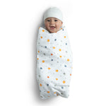 Delta Children 100% Cotton Flannel Baby Receiving Blankets for Girls and Boys – 30x30 Inches (Pack of 2), Space Exploration