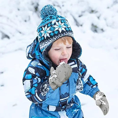 XuoAz Toddler Kids Winter Mittens Baby Warm Fleece Lined Gloves Waterproof Snow Ski Gloves for Boys Girls (for 2-4 Years)