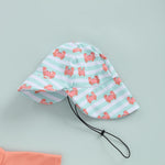 DuAnyozu Baby Boys Swimsuit Long Sleeve Rash Guard Swimwear Baby Boy Gril Swim with Hat Set 3-Piece Toddler Bathing Suit (S-Orange, 12-18 Months)